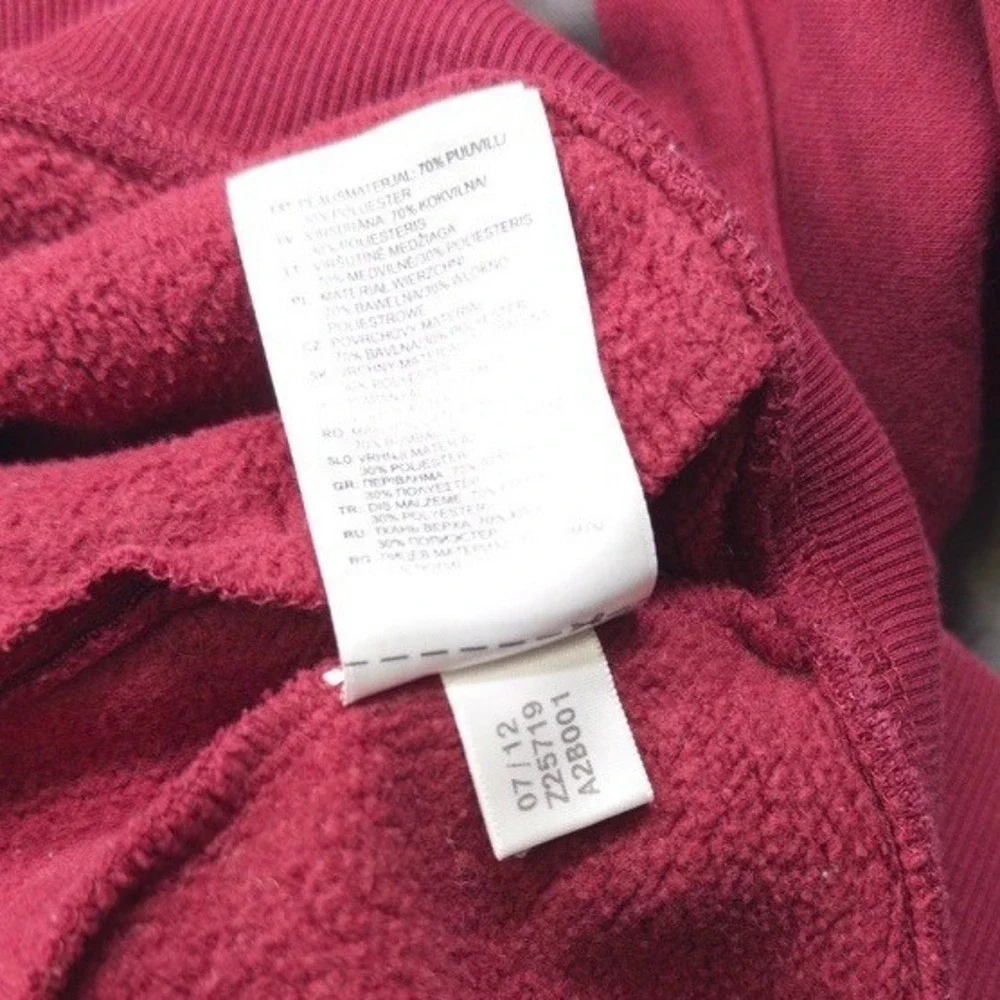 Adidas Big Spellout Trefoil Track Jacket Mens M Maroon Silver Full Zip Z25719